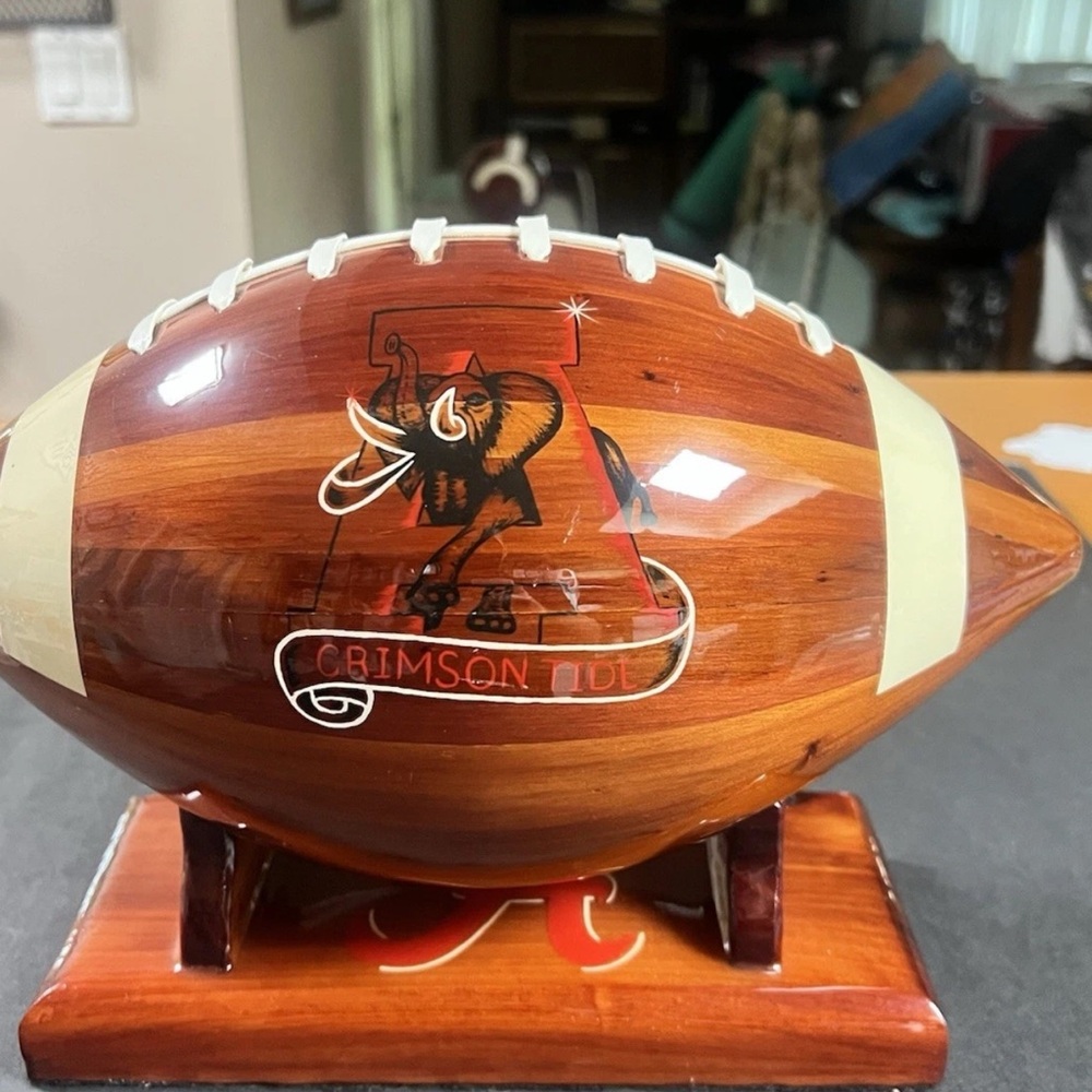Alabama crimson tide wooden football